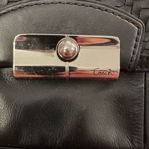 Coach double strap leather hobo lightly used